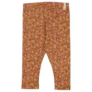 Wheat - Jersey Leggings, Bronze Flowers